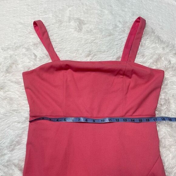 BCBG Pink Dress Ruffle Womens Size Large Sleeveless Flattering NEW with Tag - Picture 6 of 10